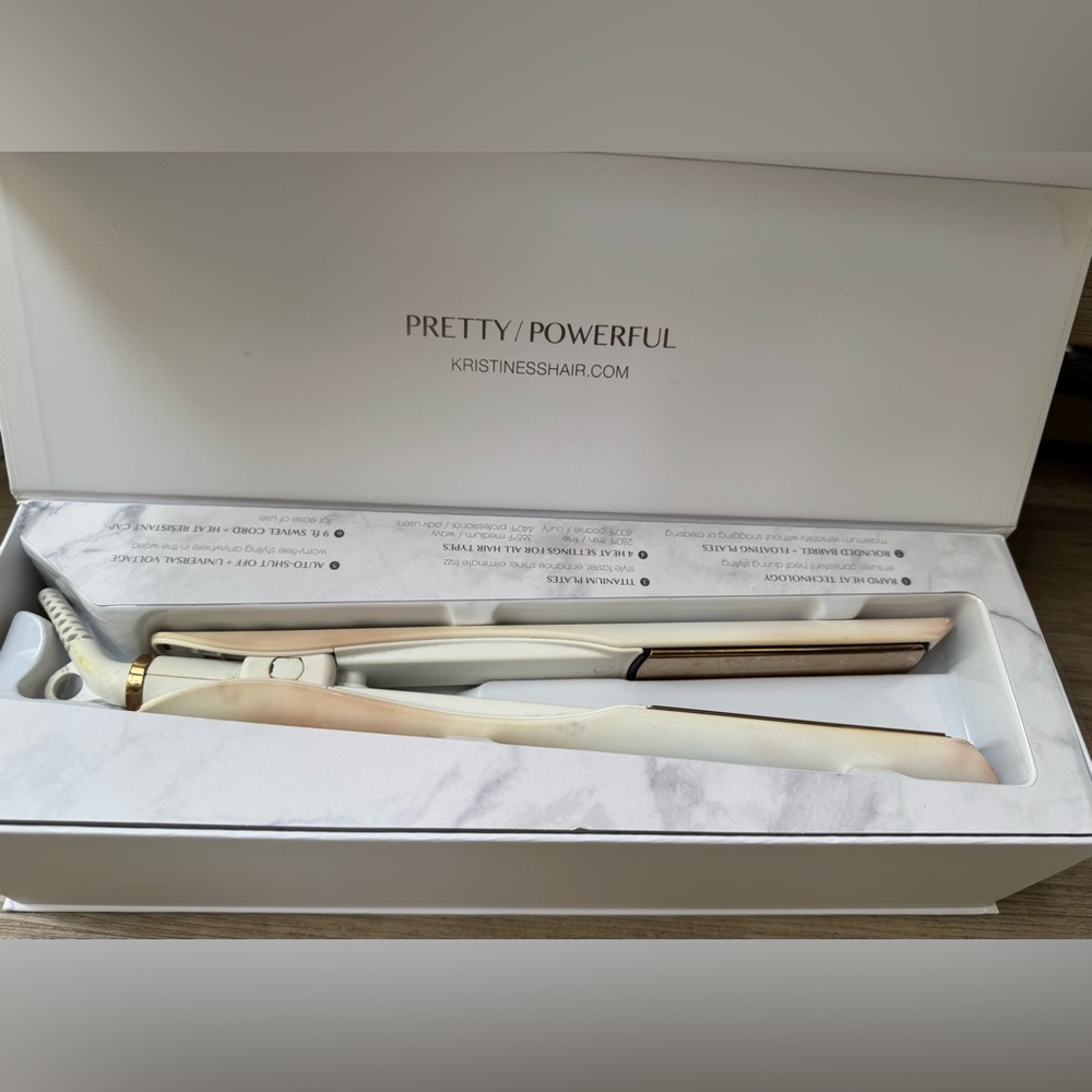 3-in-1 Flat IronTitanium Plates-Ionic-straight-flat waves-curls